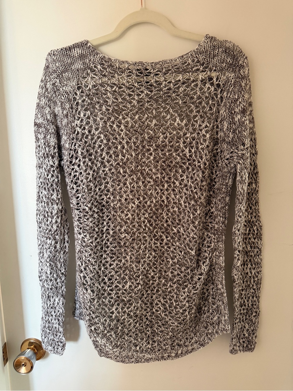Tommy Bahama Cotton Linen Open Knit Marled Boatneck Sweater Large